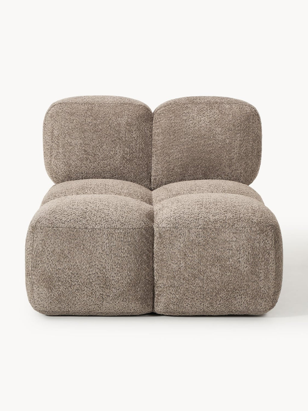 Tayla Middle Module in Teddy Bouclé — Taupe