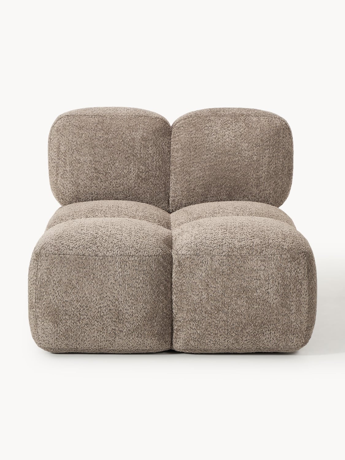 Tayla Middle Module in Teddy Bouclé — Taupe