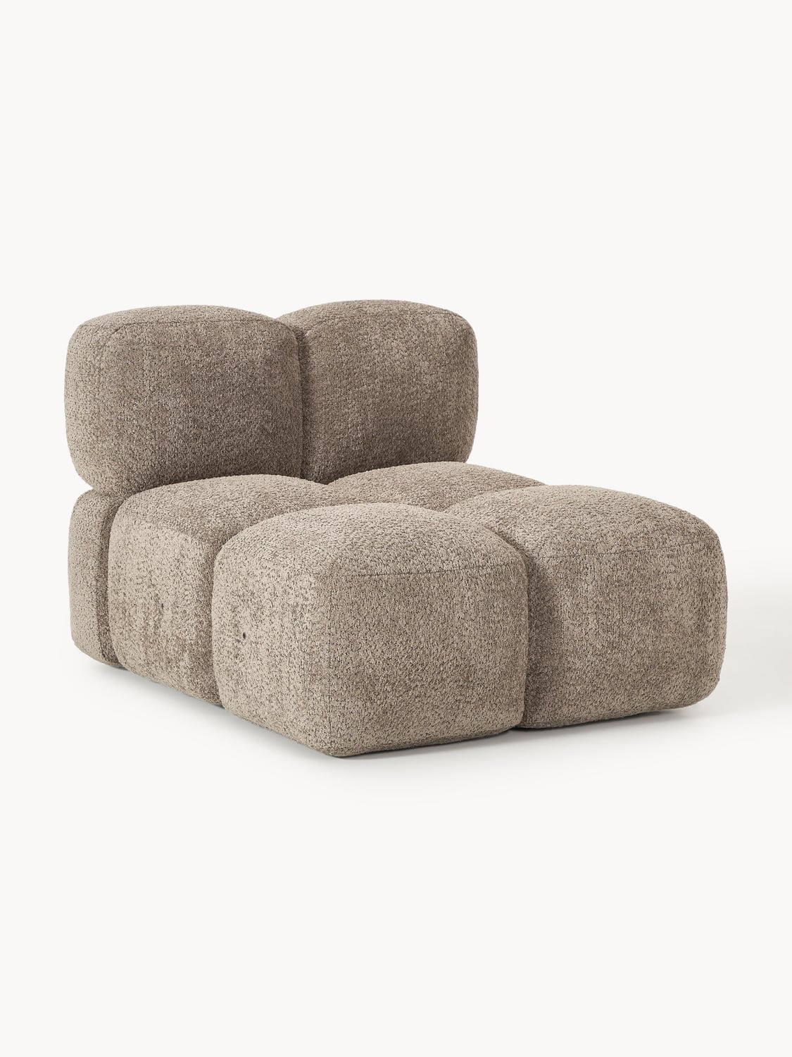 Tayla Middle Module in Teddy Bouclé — Taupe