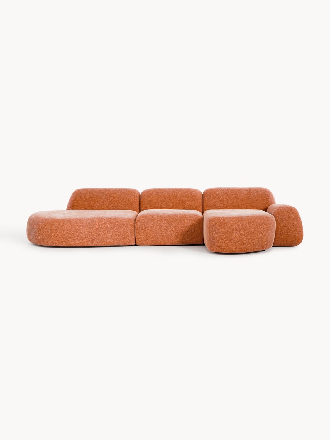 Wolke Modular Corner Sofa (4-seater) with Chaise Longue — Caramel