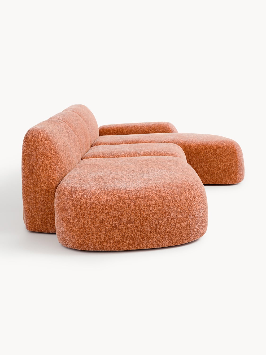 Wolke Modular Corner Sofa (4-seater) with Chaise Longue — Caramel