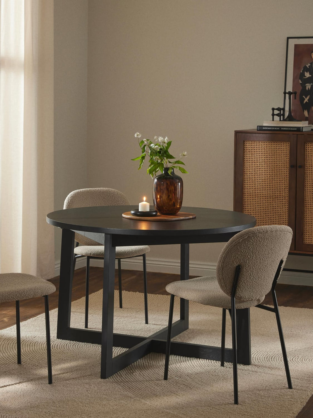 Bennet Extendable Dining Table, 115 - 215 x 75 cm — Dark Grey