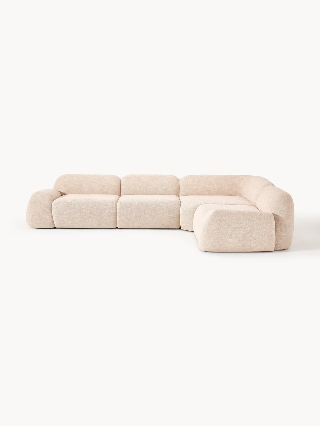 Wolke Modular Bouclé Corner Sofa (4-seater) — Ivory