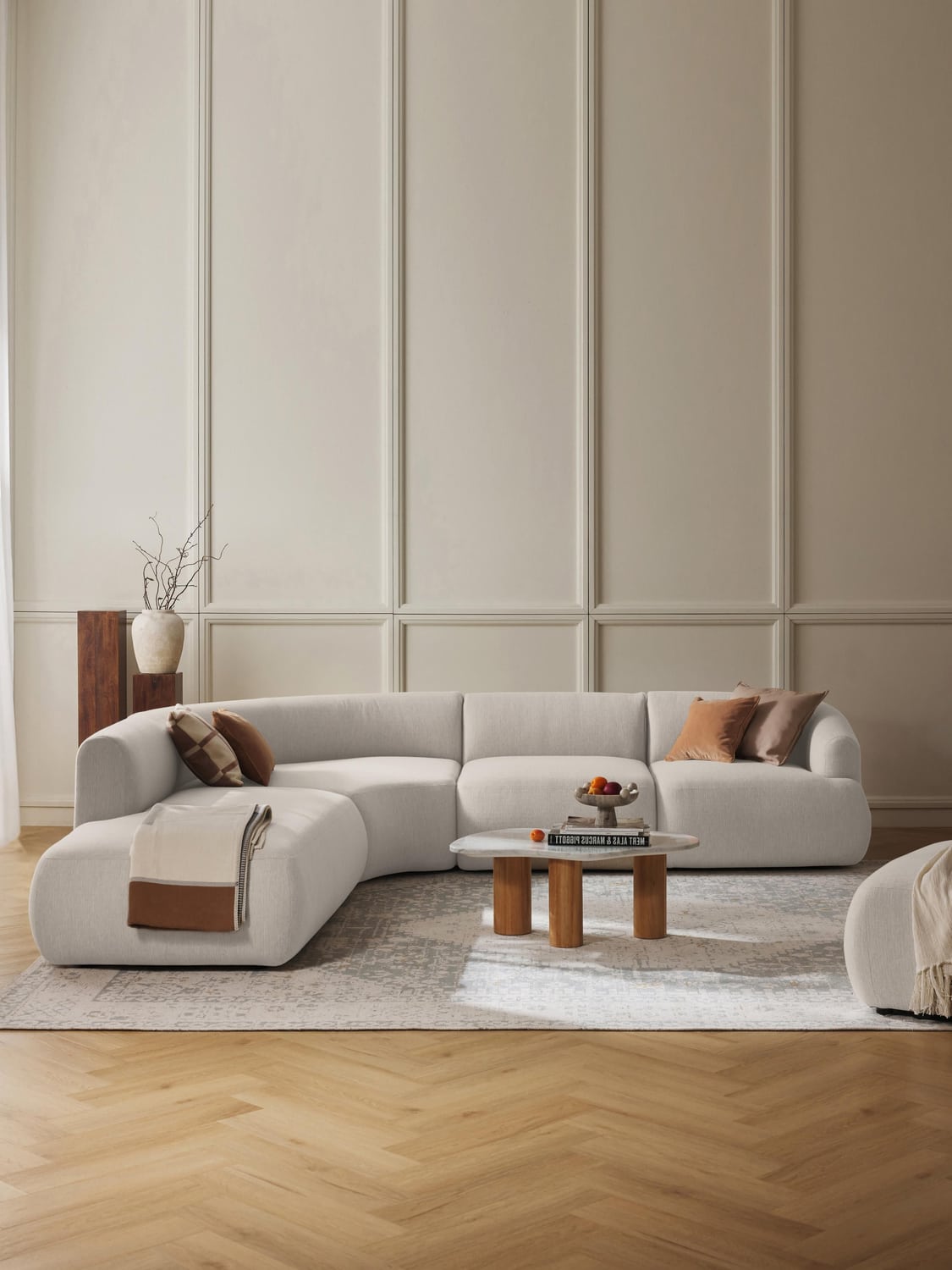 Sofia Modular Corner Sofa (4-seater) — Ivory