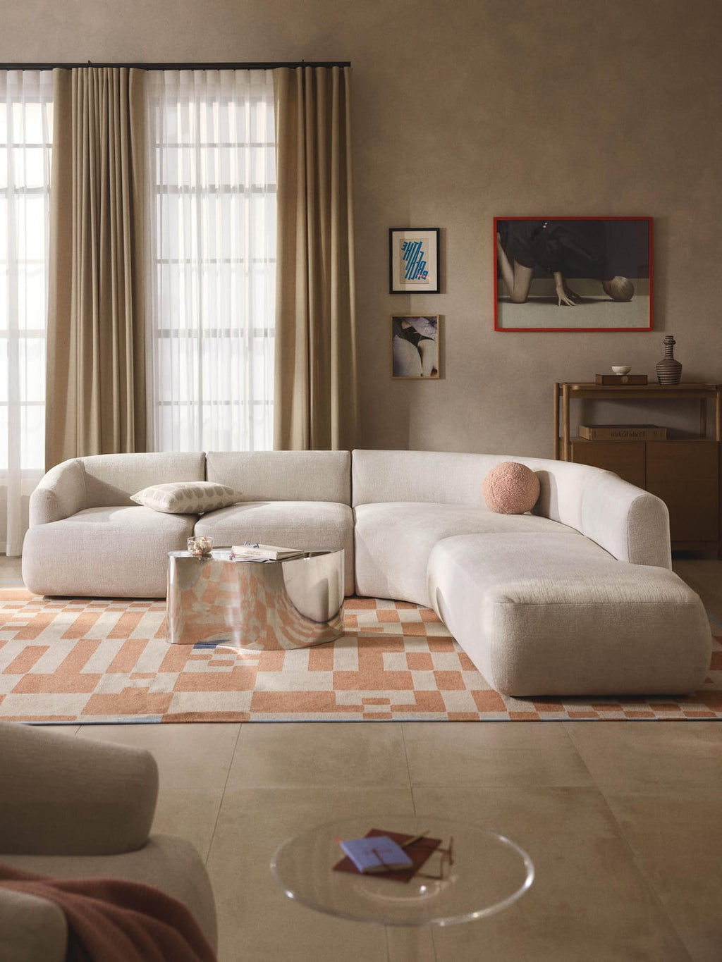 Sofia Modular Corner Sofa (4-seater) — Cream