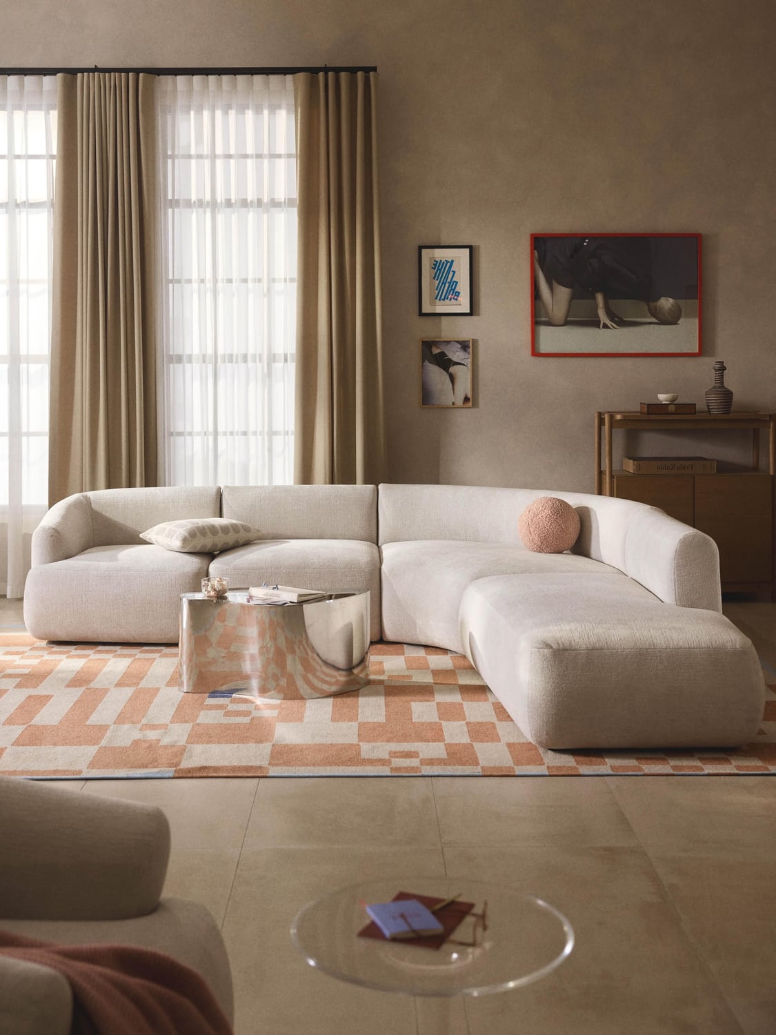 Sofia Modular Corner Sofa (4-seater) — Cream