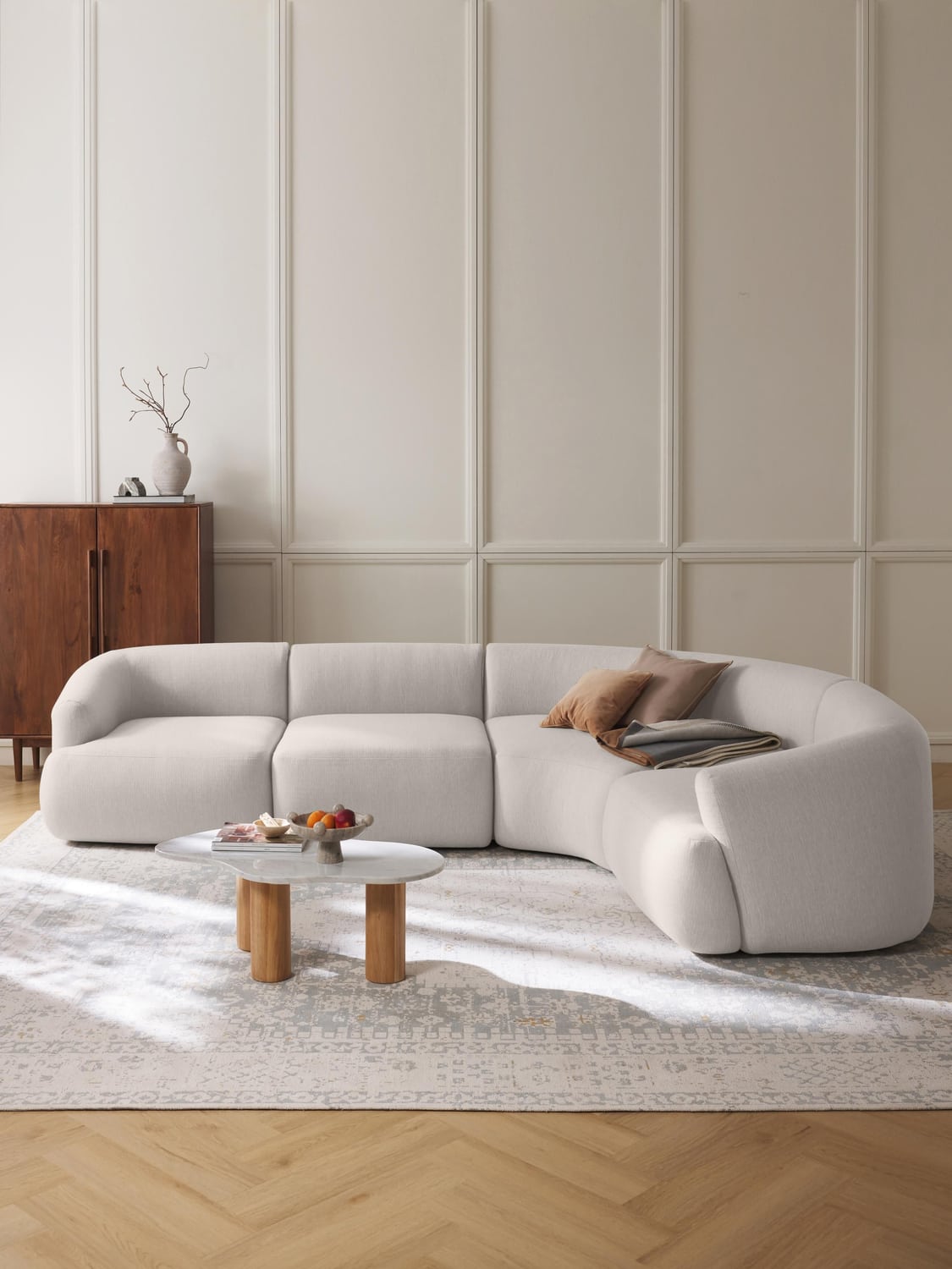 Sofia Modular Corner Sofa (4-seater) — Alabaster