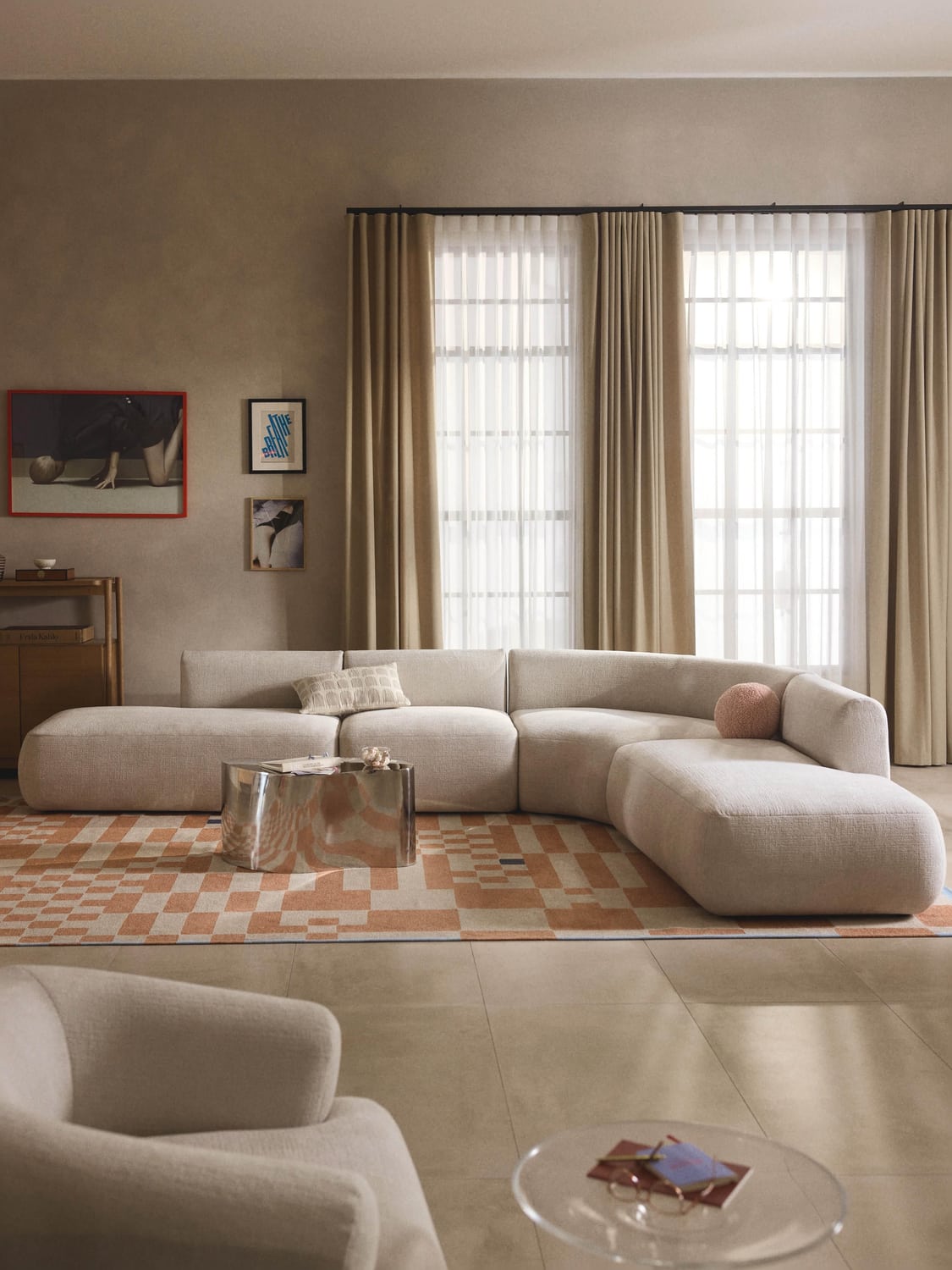 Sofia Modular Corner Sofa (4-seater) — Bone White