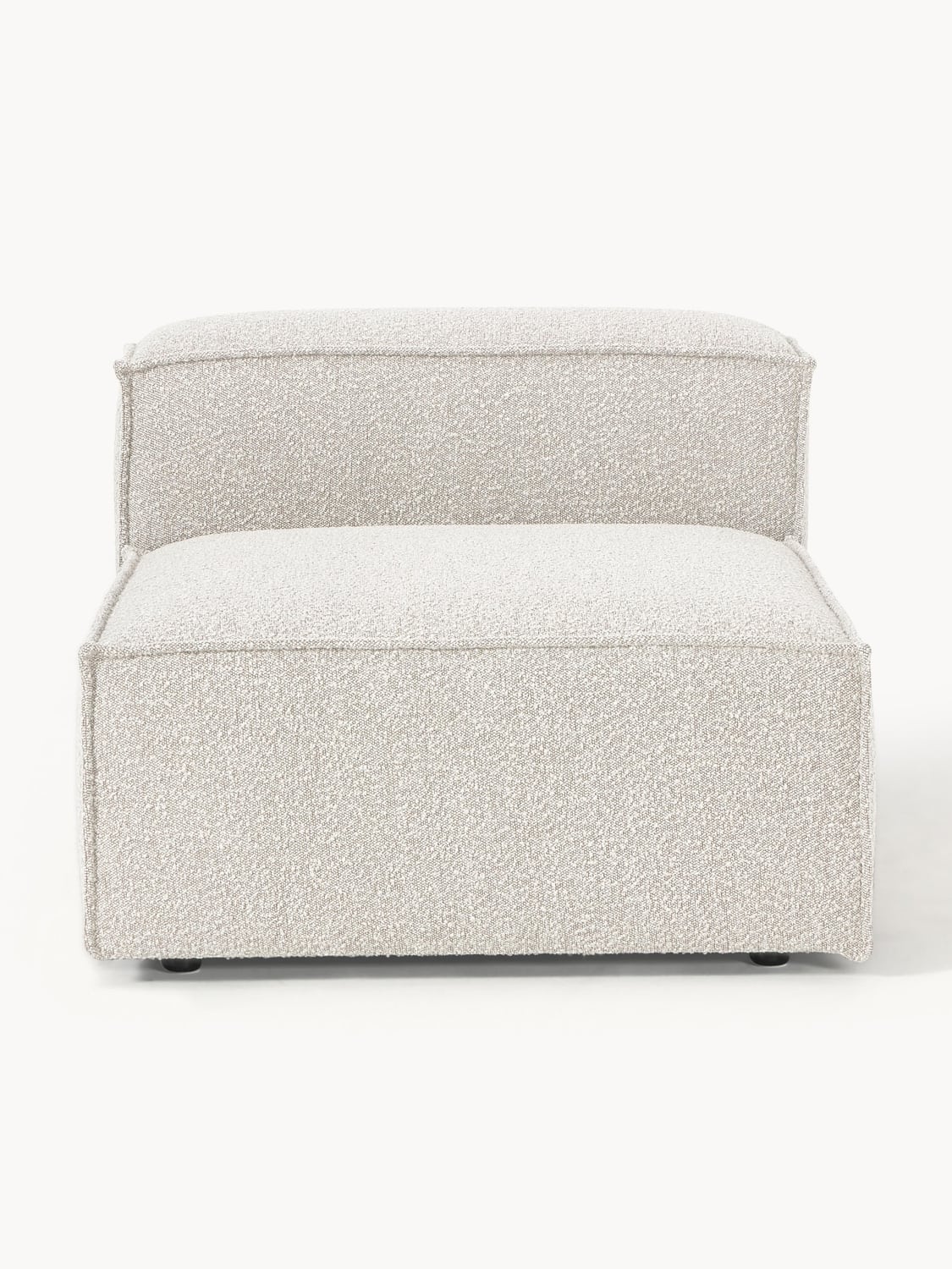Lennon Middle Module in Bouclé — Light Grey