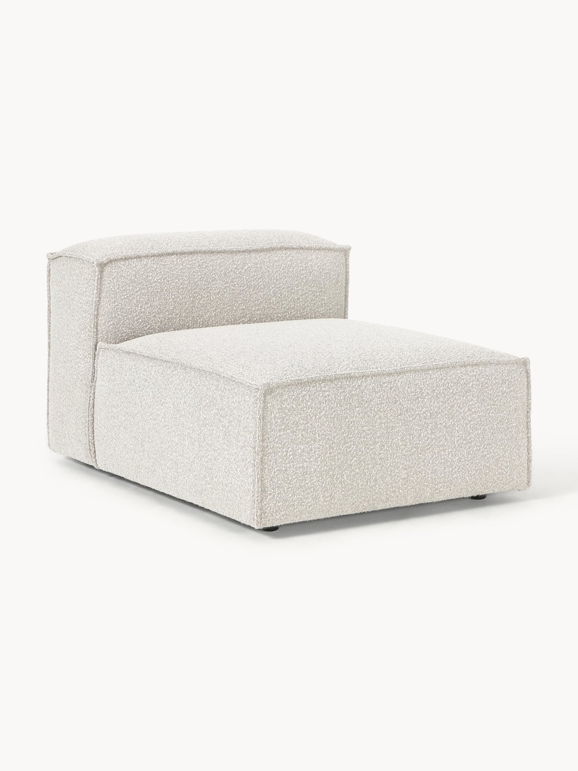 Lennon Middle Module in Bouclé — Light Grey
