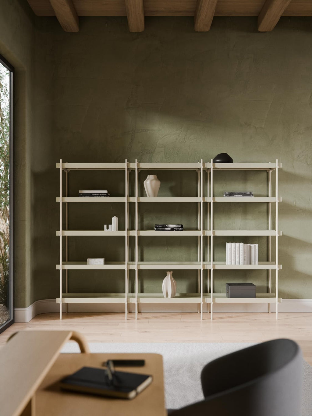 Rio Tall Shelving Unit — Off-White