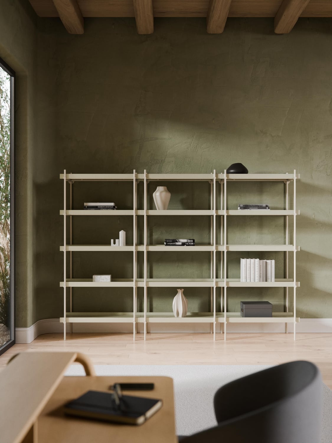Rio Tall Shelving Unit — Off-White