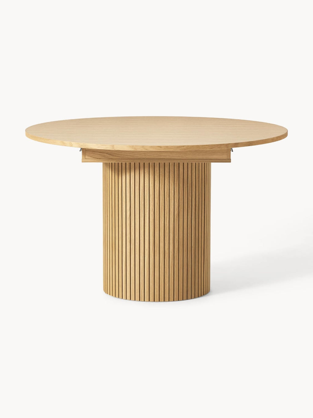 Filo Extendable Dining Table with Fluted Structure, 120 - 160 x 75 cm — Camel