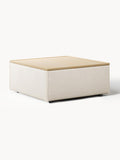 Lennon Sofa Ottoman in Linen Blend with Storage — Beige