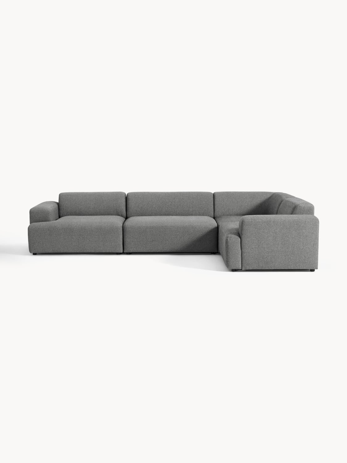 Melva Large Corner Sofa (4-seater) — Slate Grey