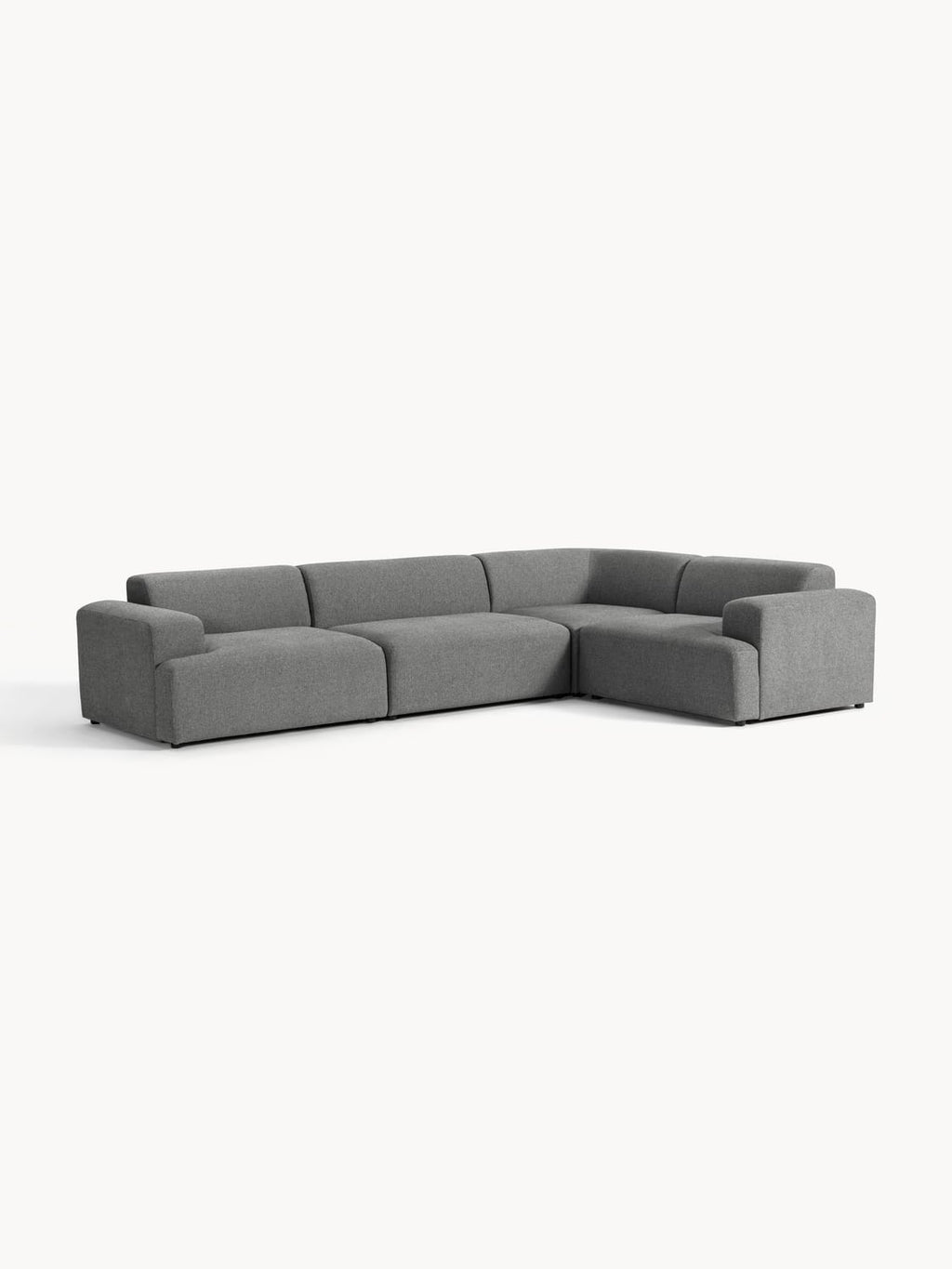 Melva Large Corner Sofa (4-seater) — Slate Grey