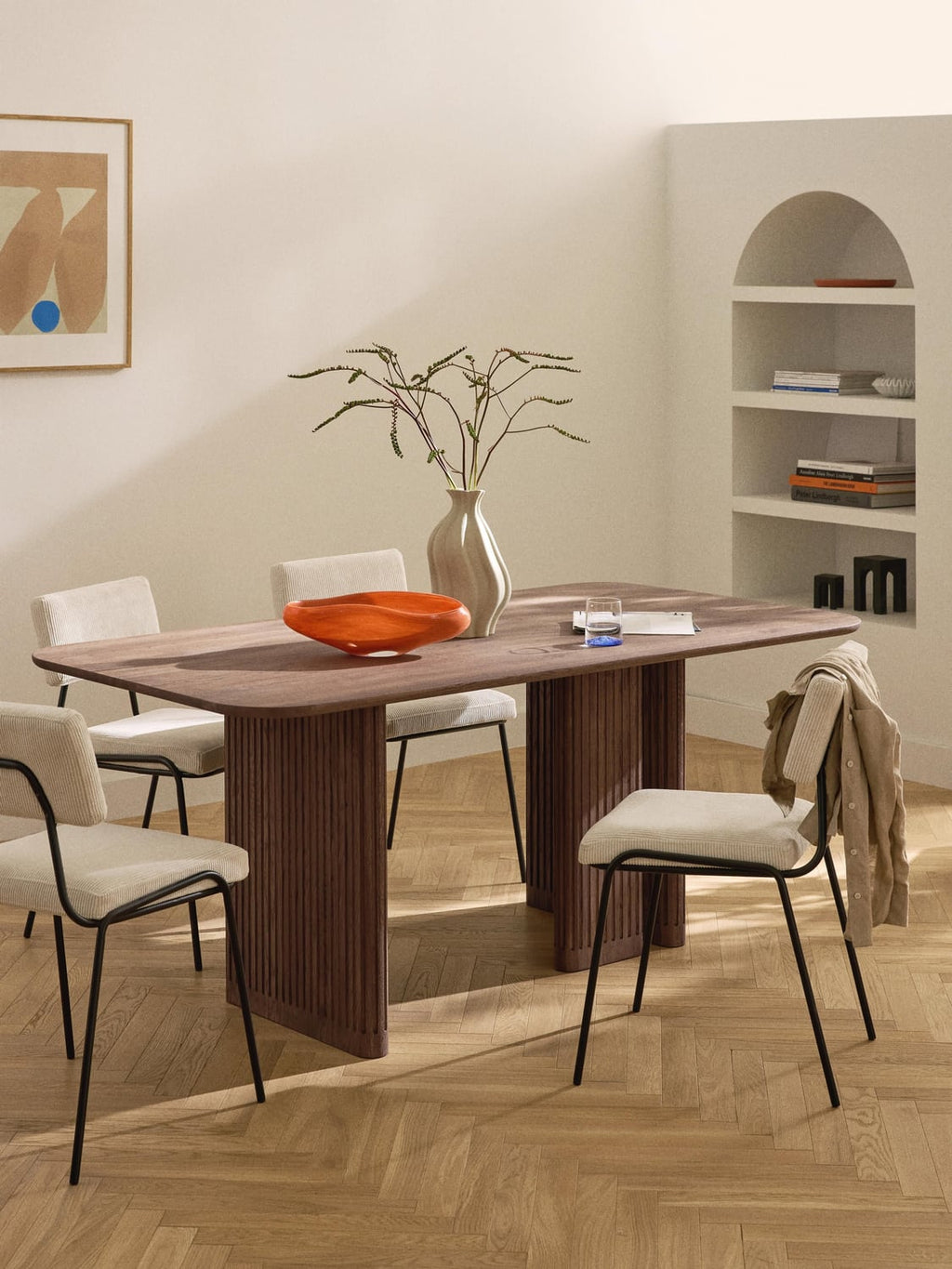 Jolka Dining Table in Oak, in various sizes — Taupe