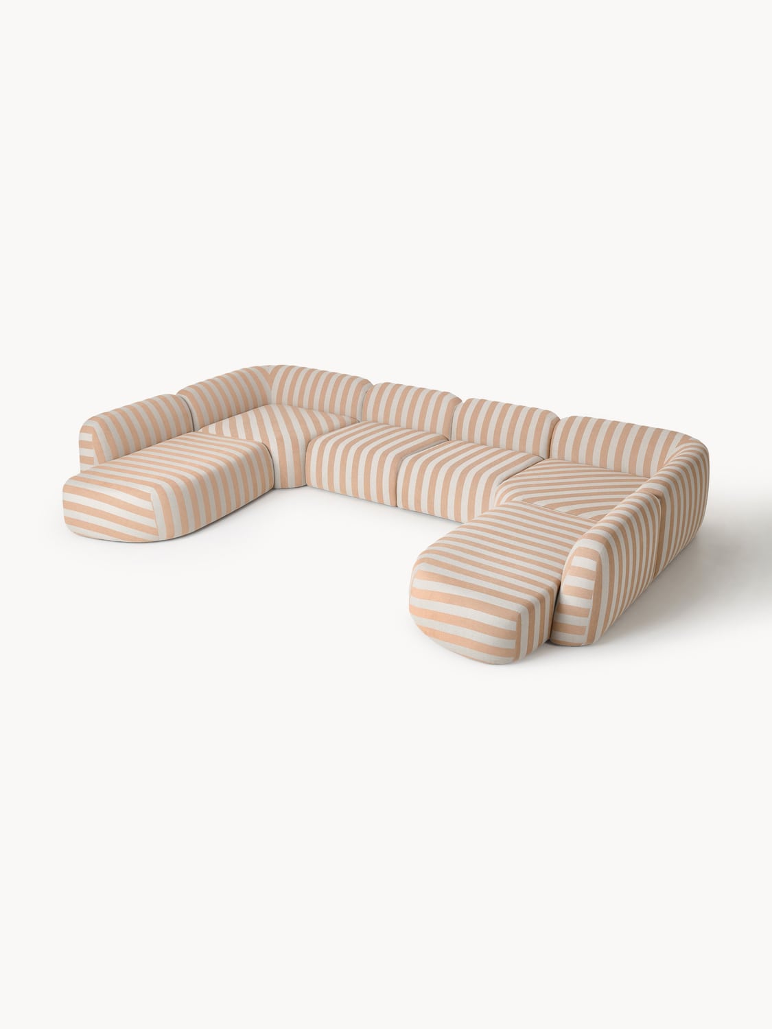 Wolke Modular Striped XL Sofa — Beige