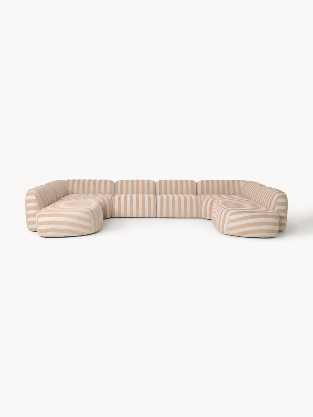 Wolke Modular Striped XL Sofa — Beige