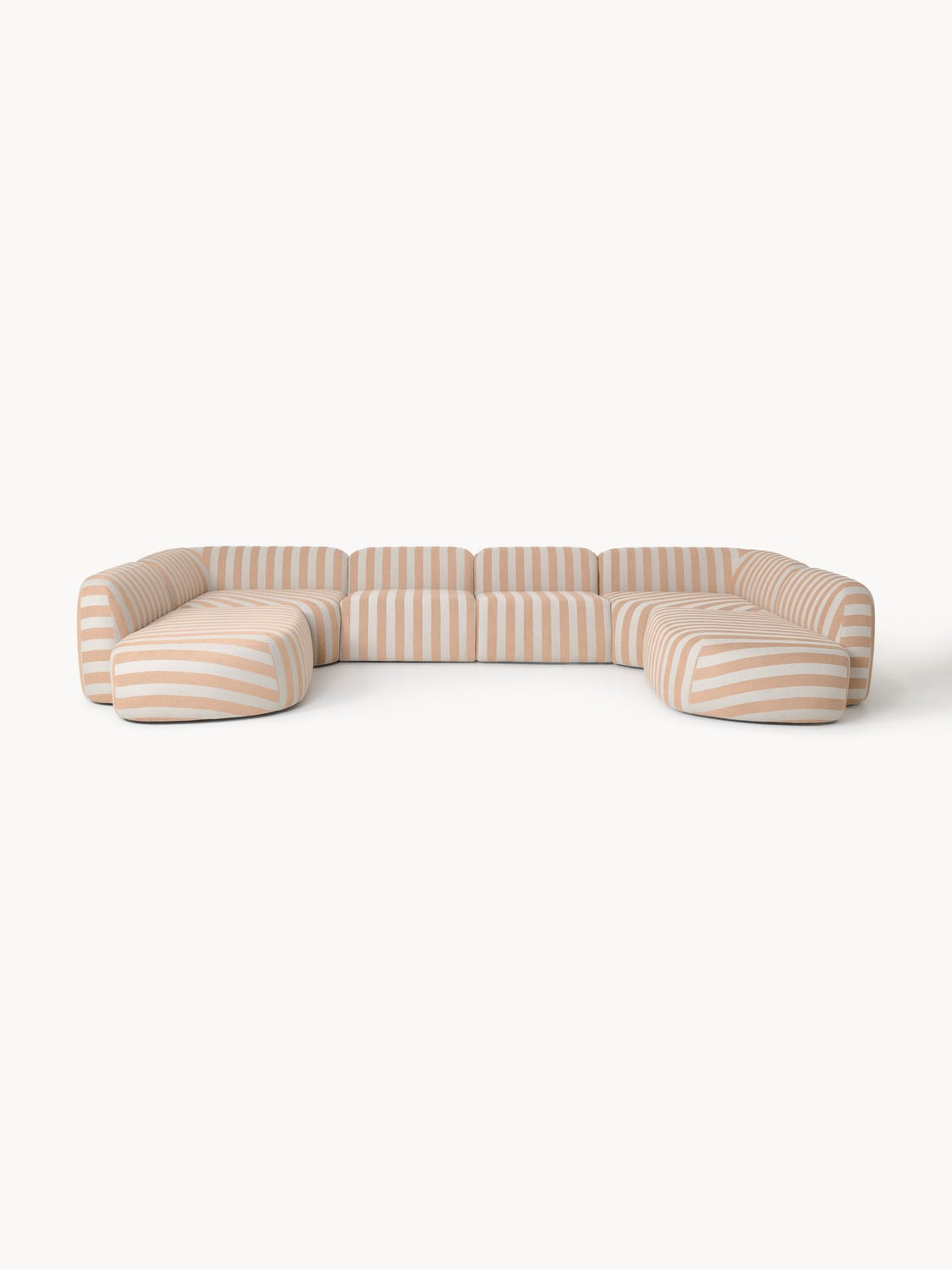Wolke Modular Striped XL Sofa — Beige