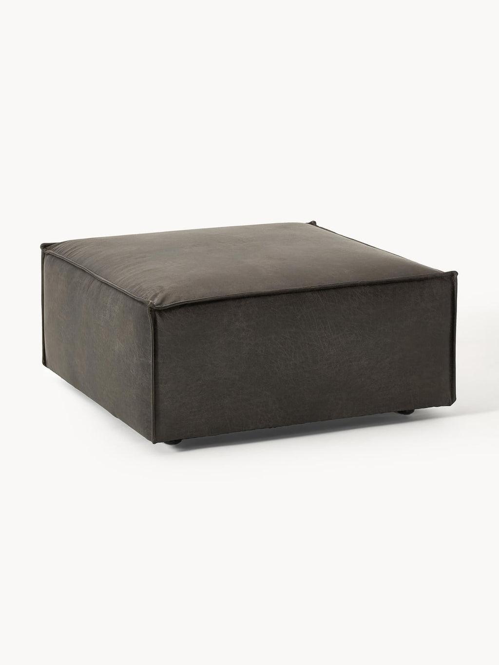 Lennon Sofa Ottoman in Leather — Anthracite