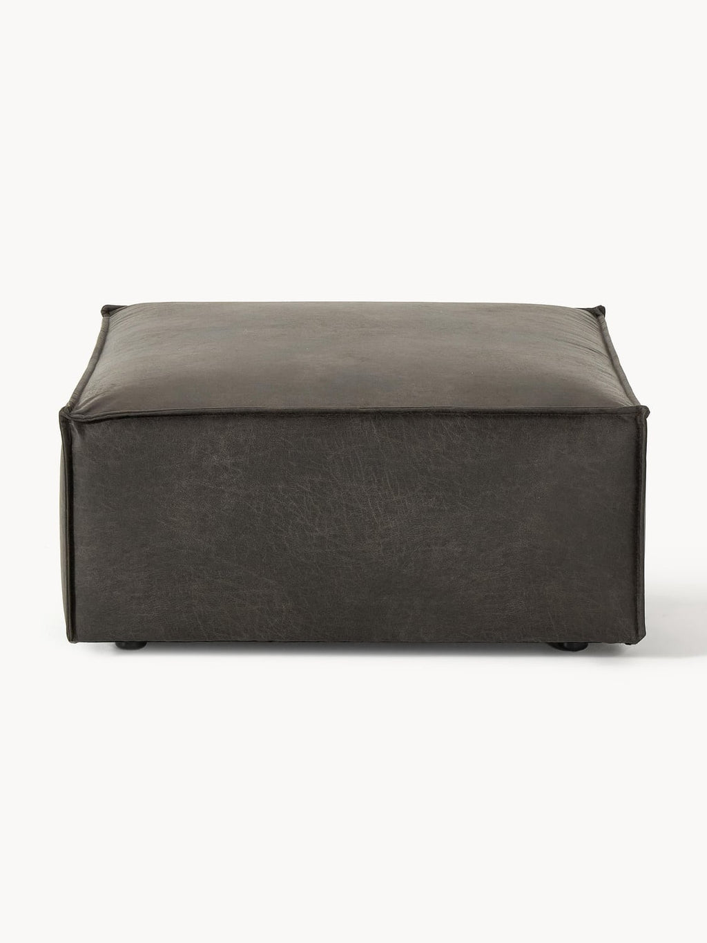 Lennon Sofa Ottoman in Leather — Anthracite