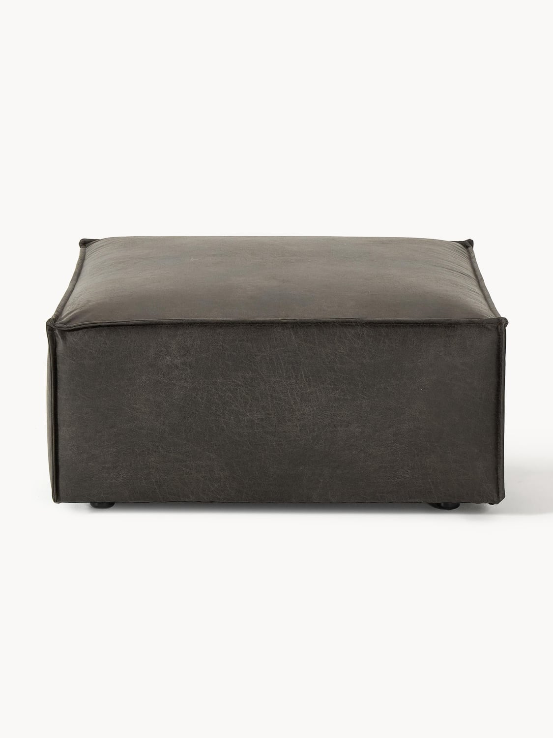 Lennon Sofa Ottoman in Leather — Anthracite