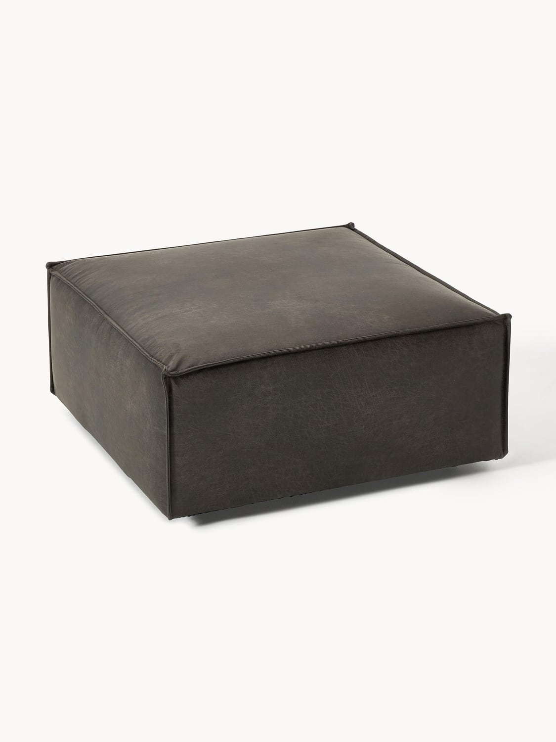 Lennon Sofa Ottoman in Leather — Anthracite