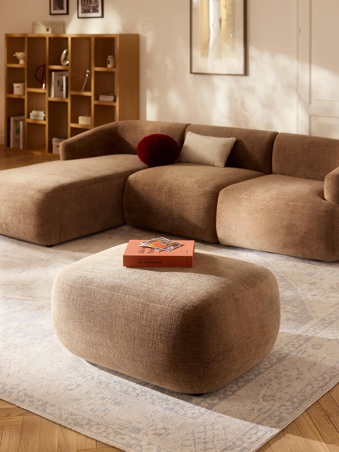 Sofia Ottoman — Taupe