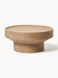 Benno Round Coffee Table in Mango Wood — Camel