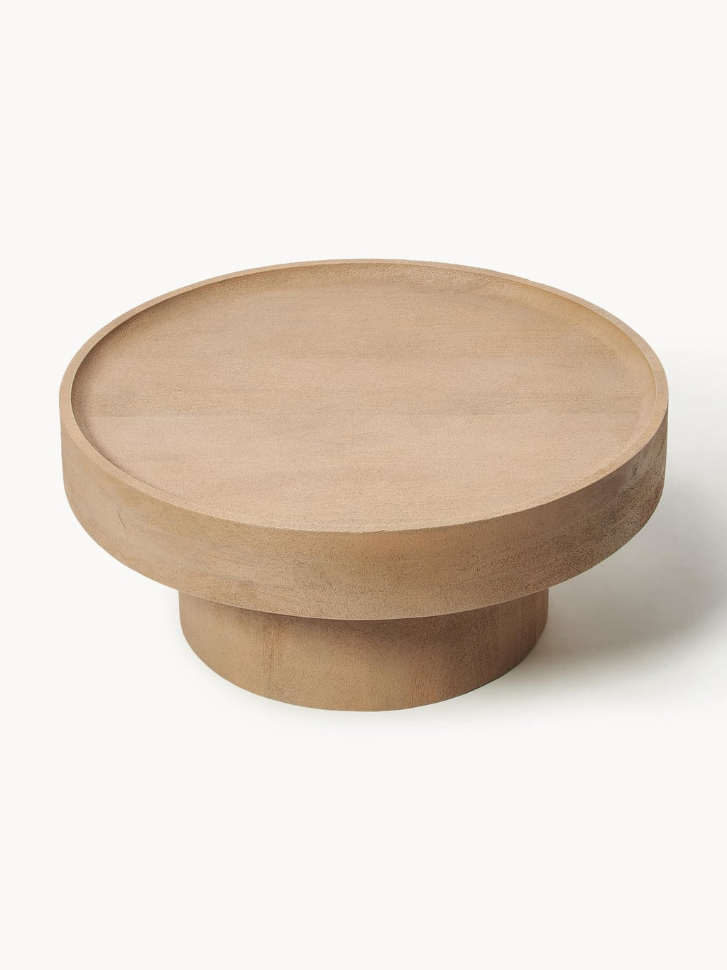Benno Round Coffee Table in Mango Wood — Camel
