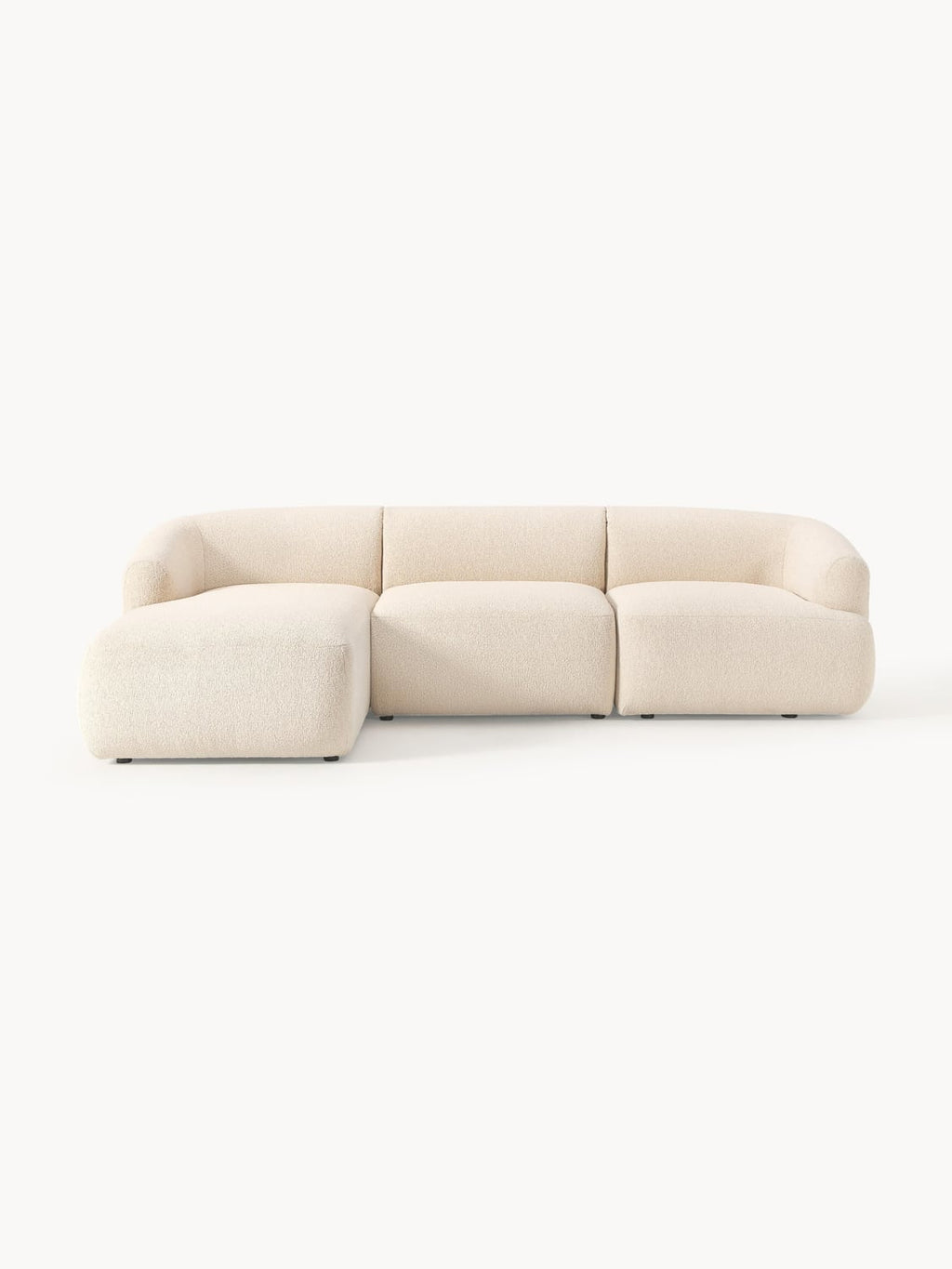 Sofia Modular Bouclé Corner Sofa (3-seater) — Blush