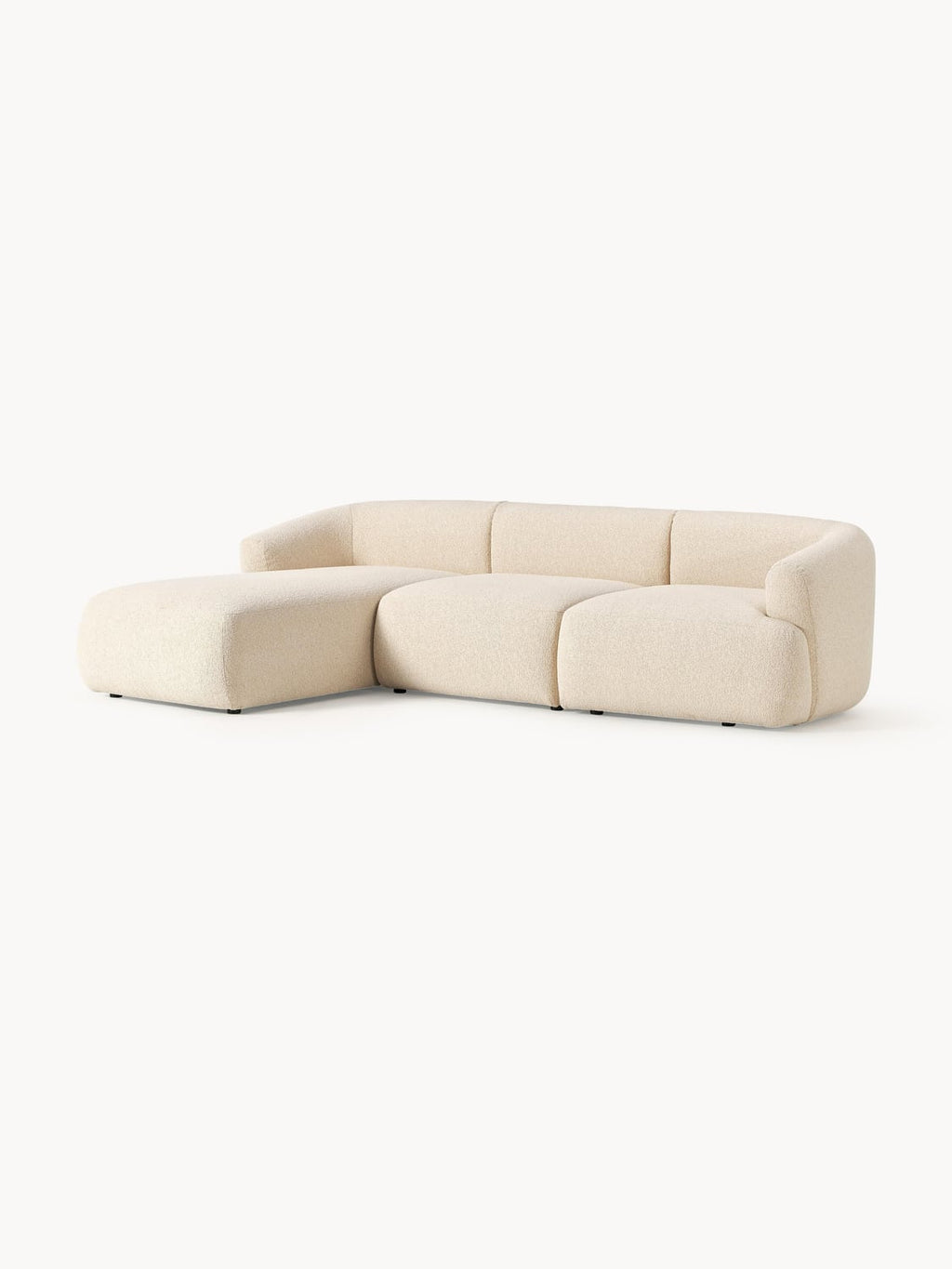 Sofia Modular Bouclé Corner Sofa (3-seater) — Blush