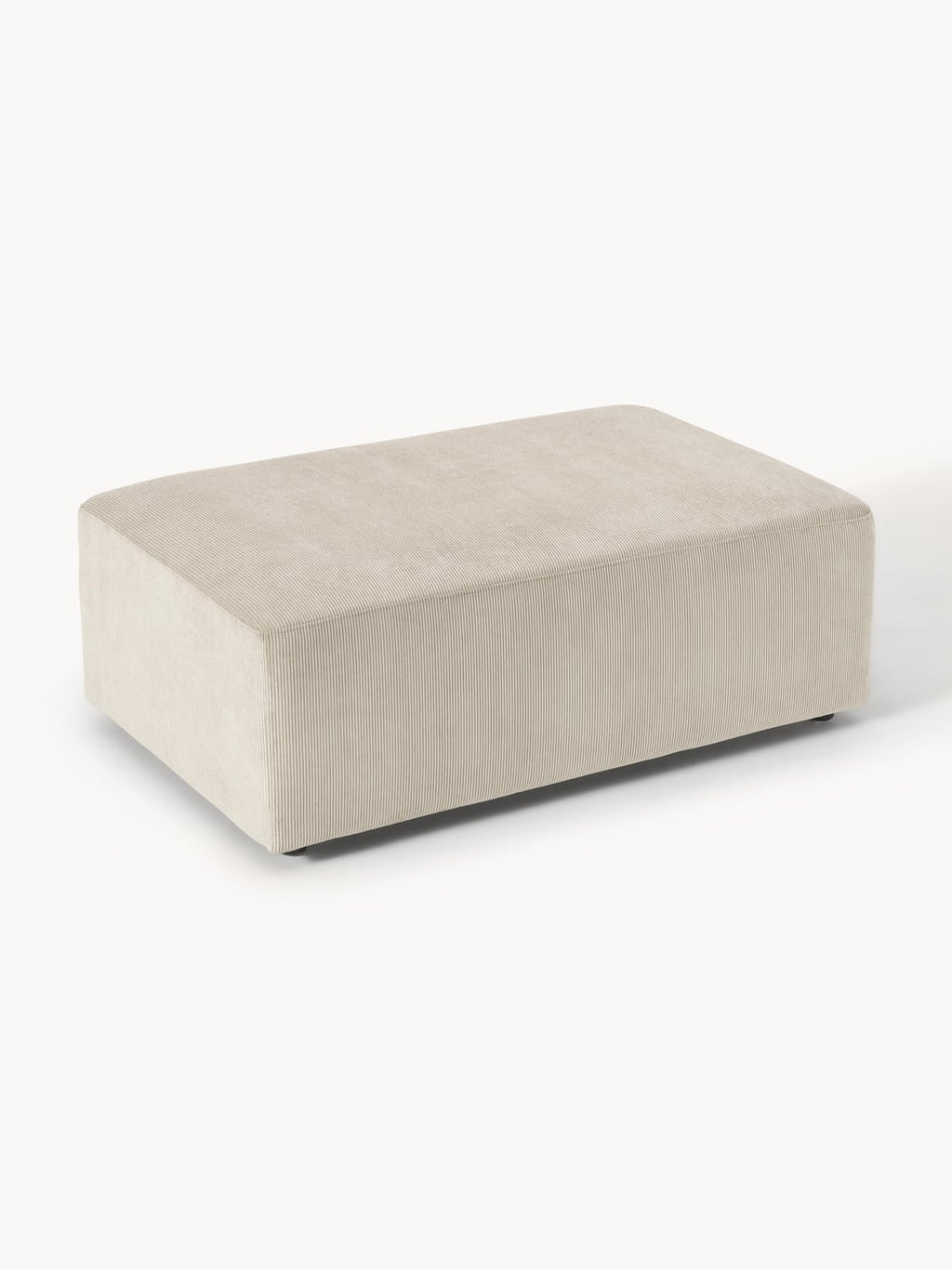 Melva XL Sofa Ottoman in Corduroy, B 116 x T 72 cm — Oatmeal