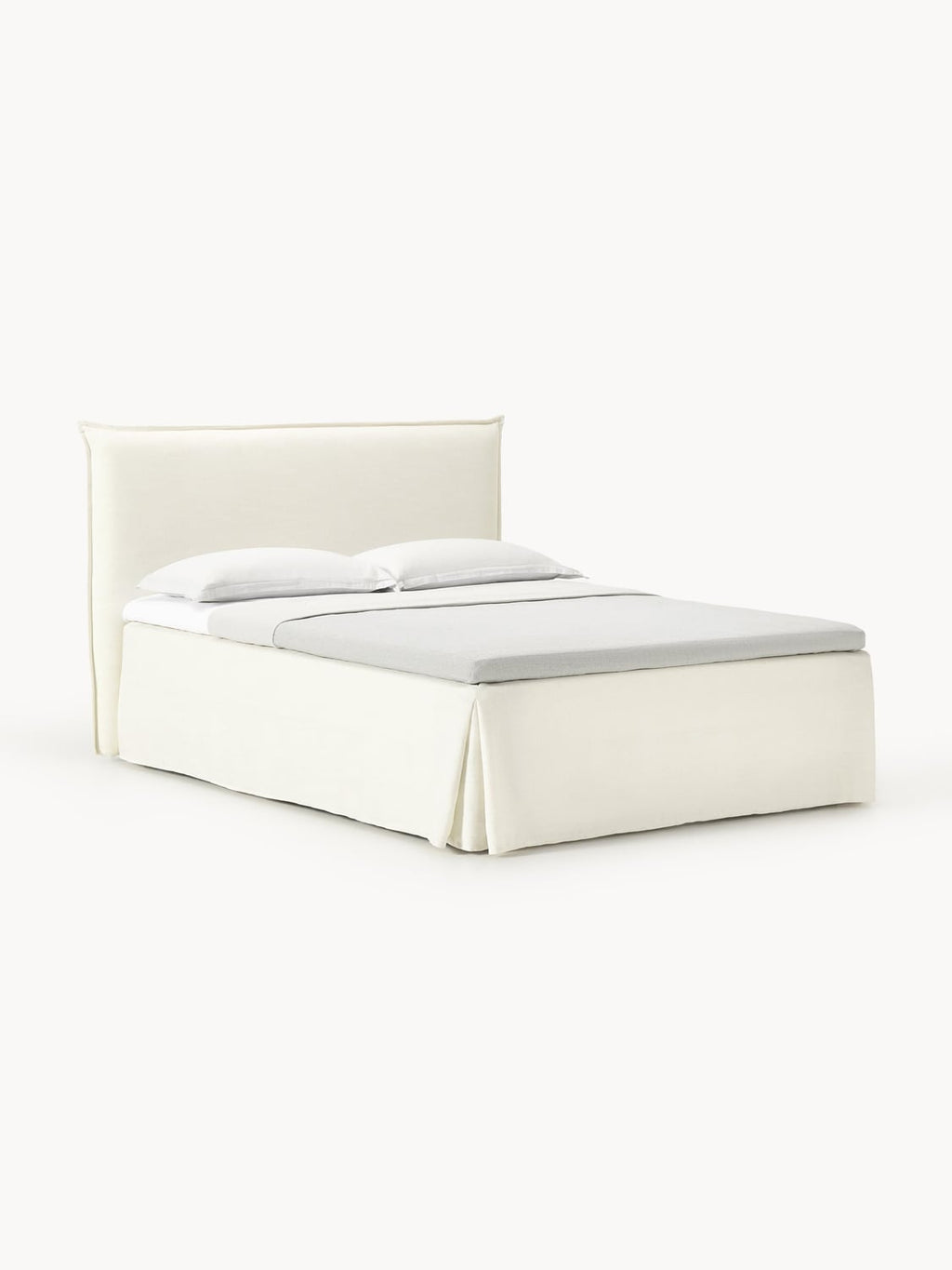 Viola Box-Spring Bed — Off-White