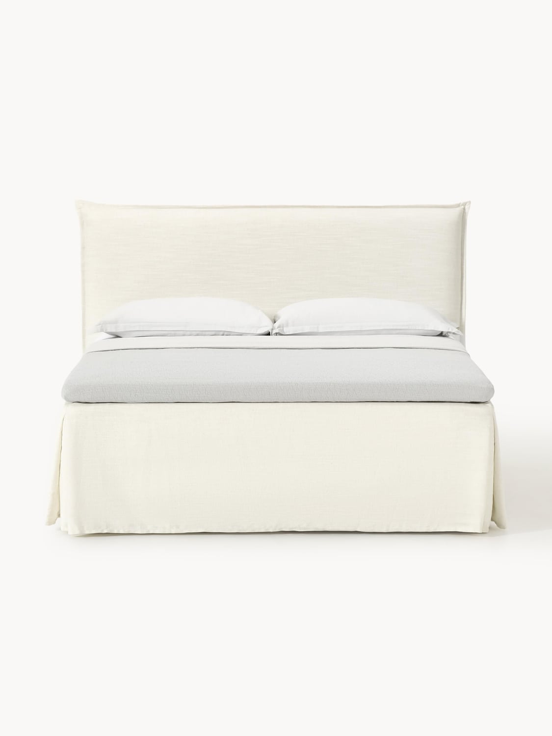 Viola Box-Spring Bed — Off-White