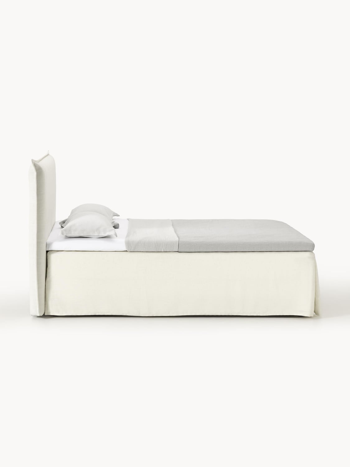 Viola Box-Spring Bed — Off-White