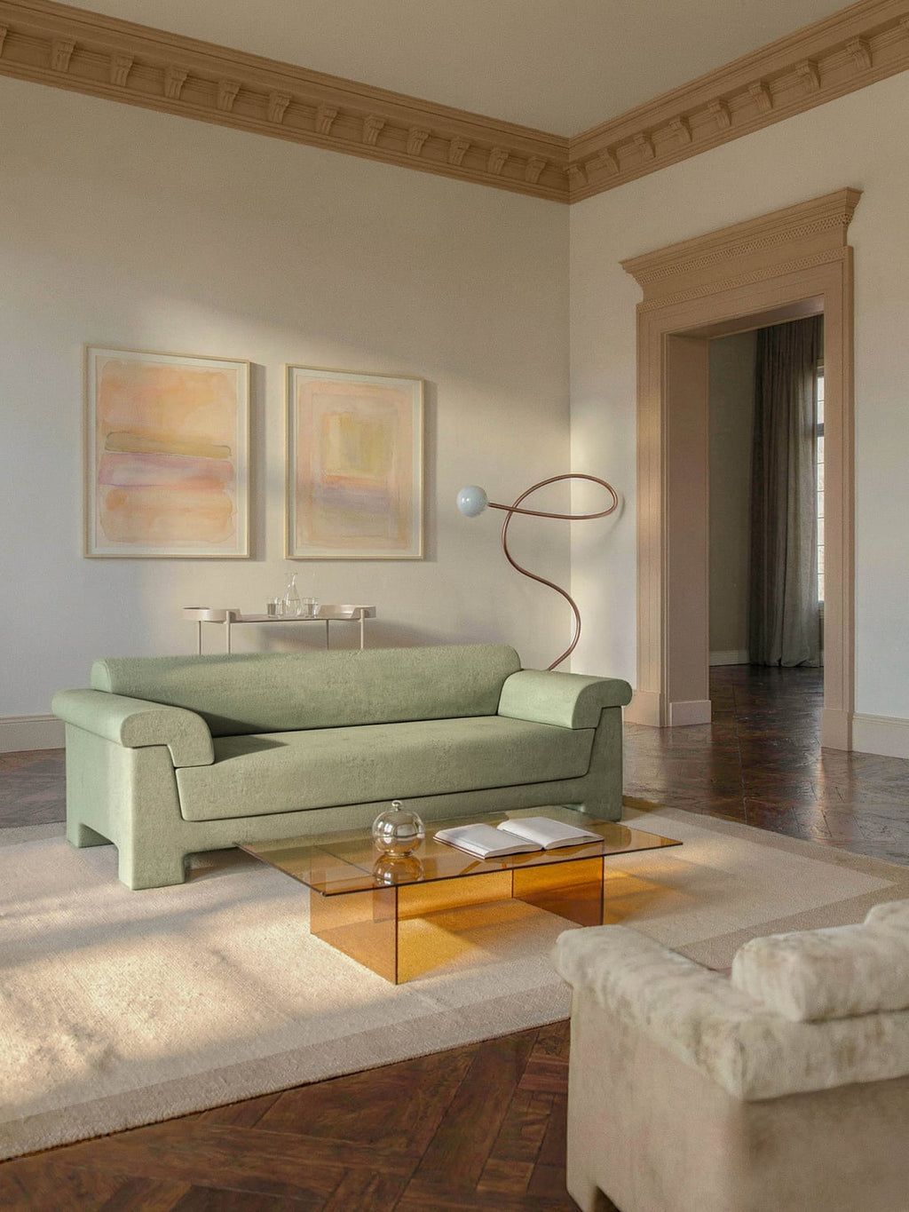 Atlas Bouclé Sofa (2-seater) — Taupe