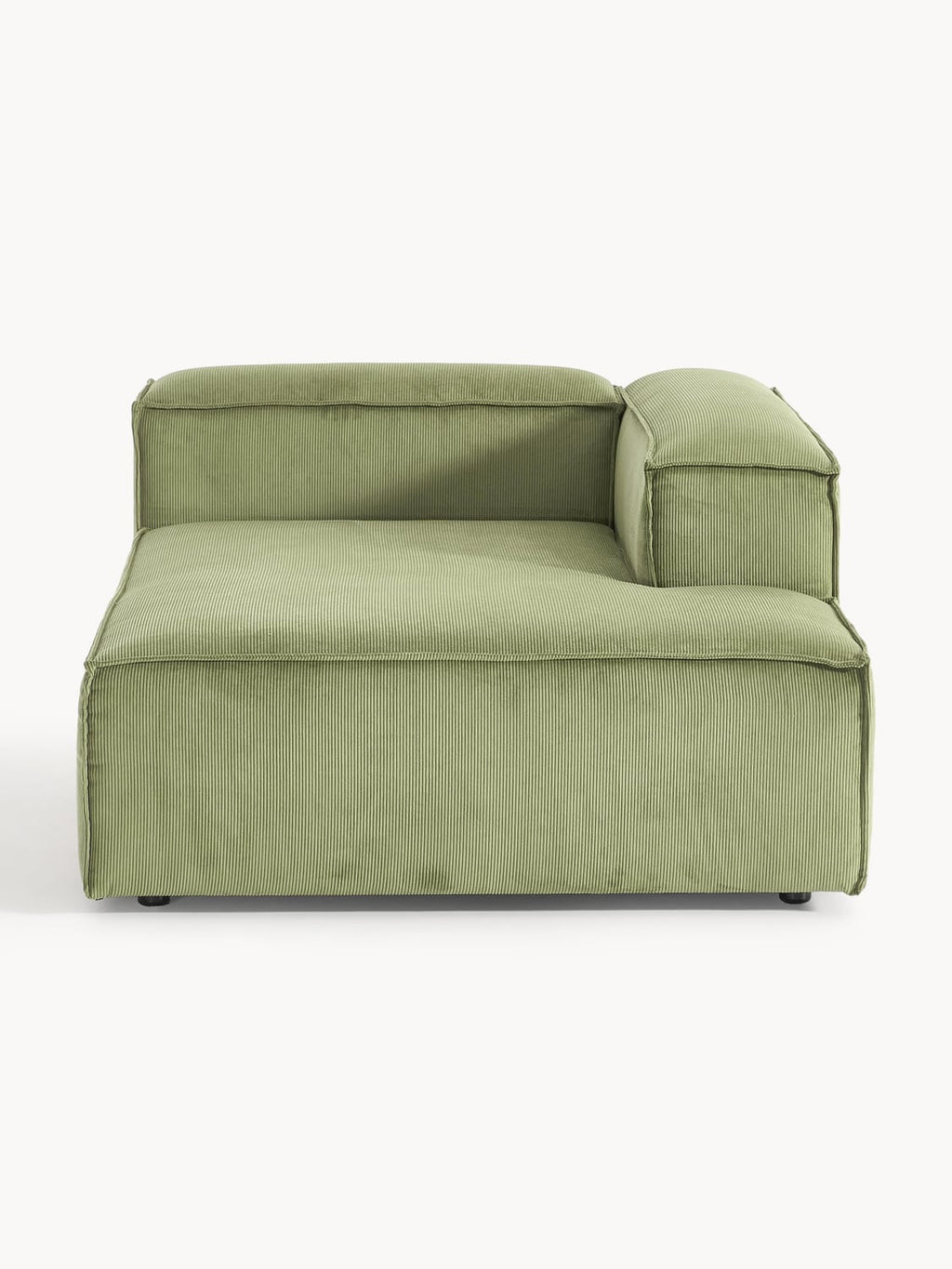 Lennon Ottoman Corner Module in Corduroy — Mushroom