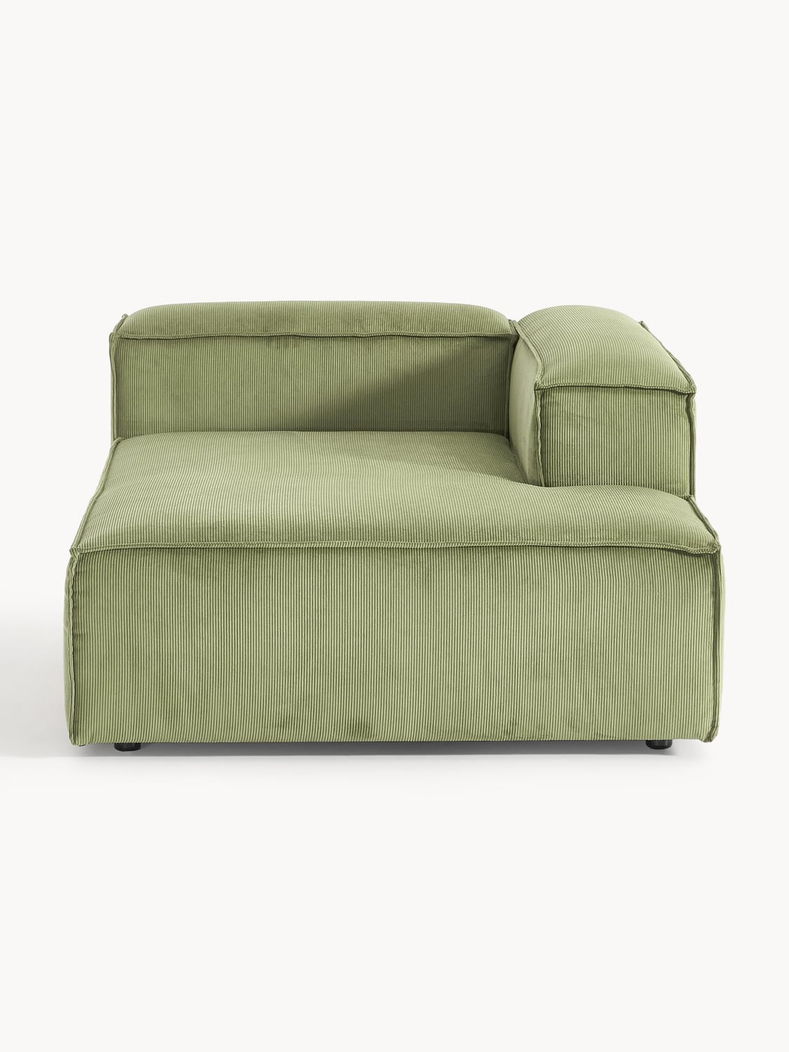 Lennon Ottoman Corner Module in Corduroy — Mushroom