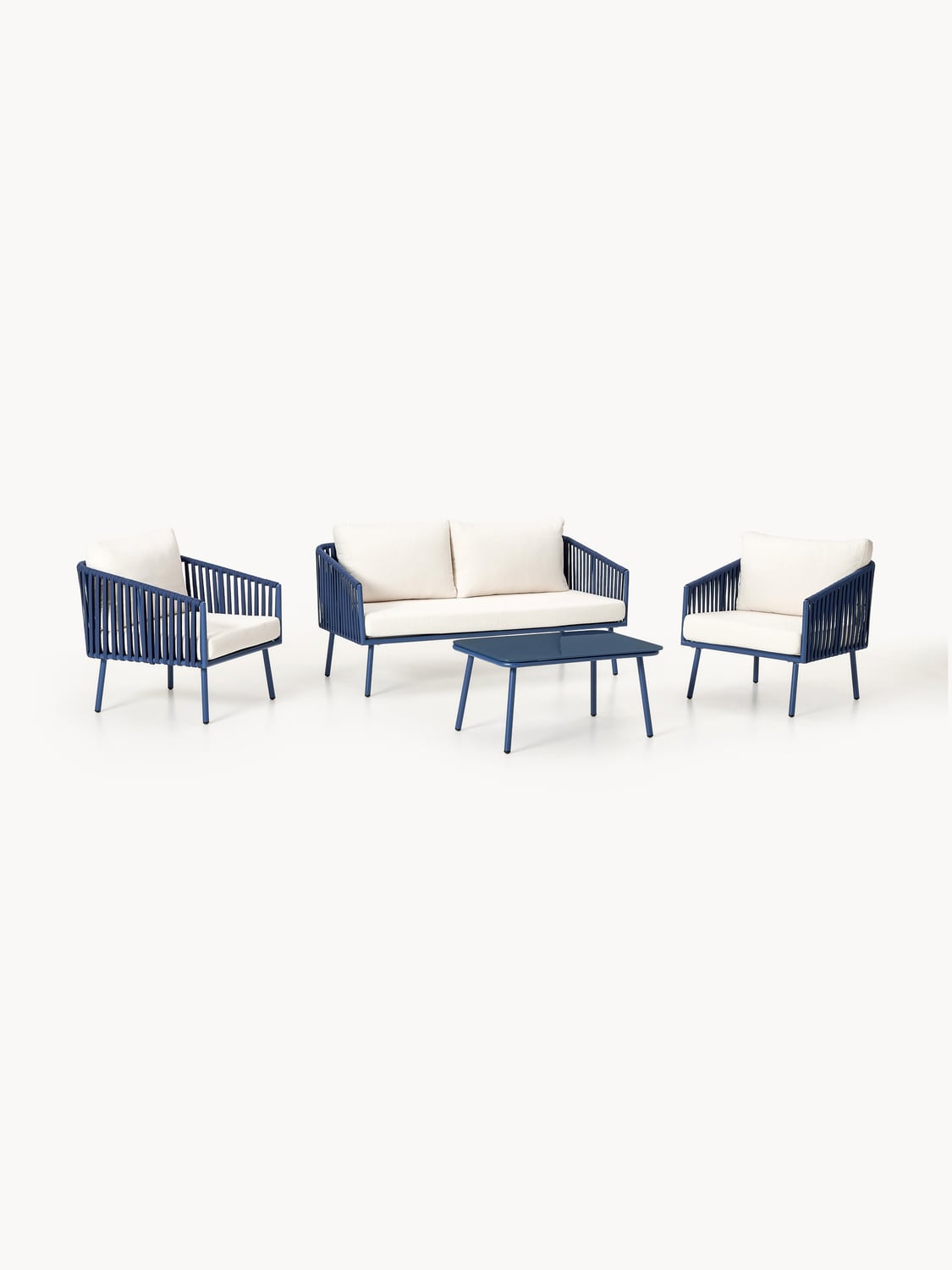 Malo Garden Lounge Set, set of 4 — Pearl Grey