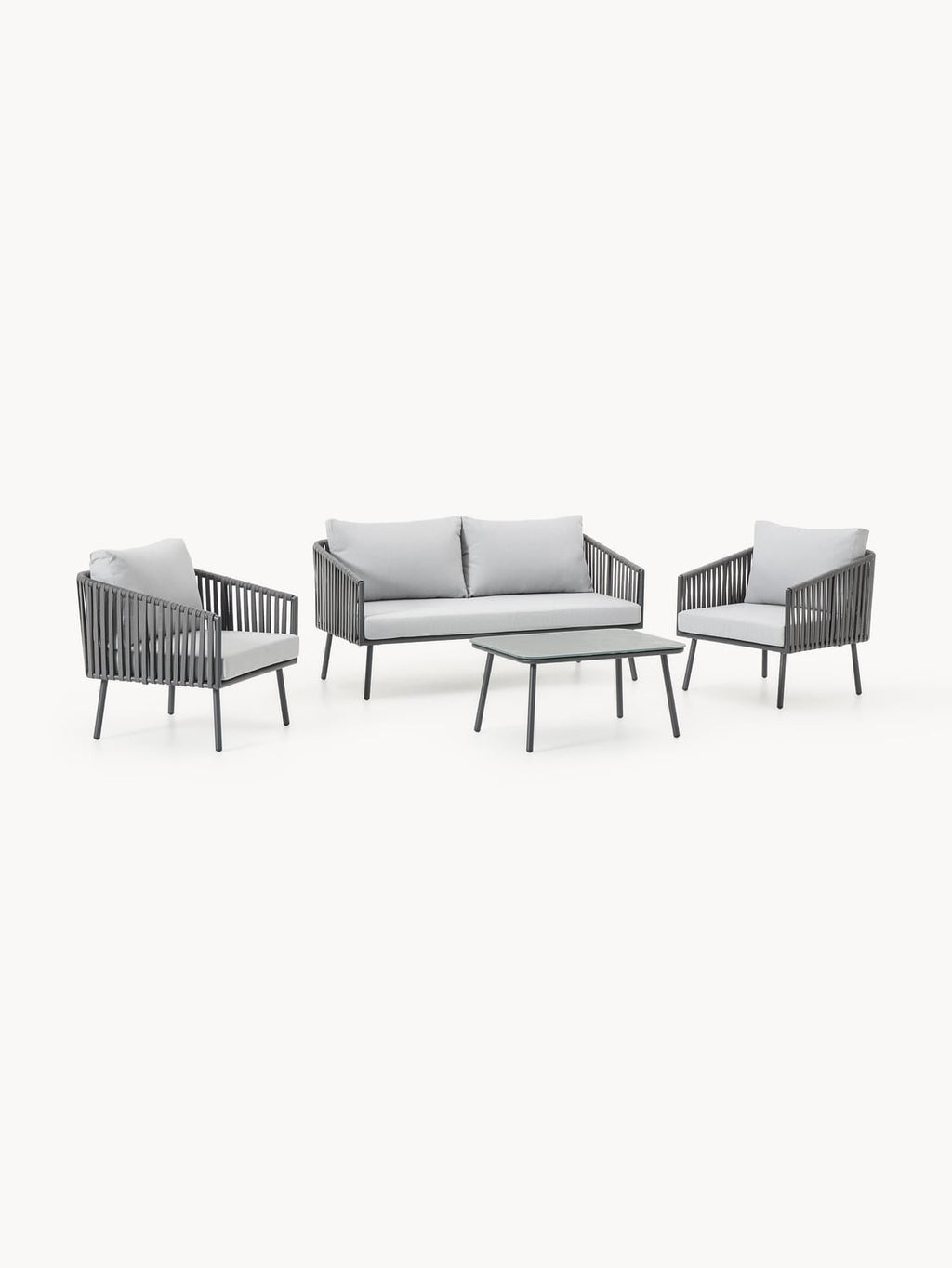 Malo Garden Lounge Set, set of 4 — Mist Grey