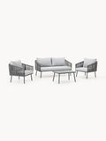 Malo Garden Lounge Set, set of 4 — Mist Grey