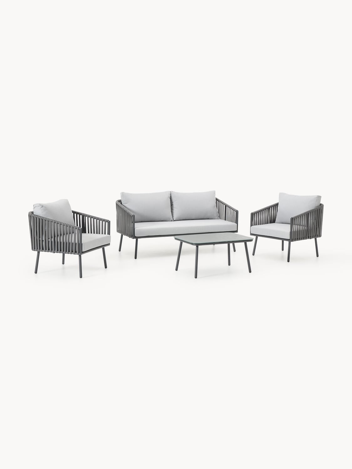 Malo Garden Lounge Set, set of 4 — Mist Grey
