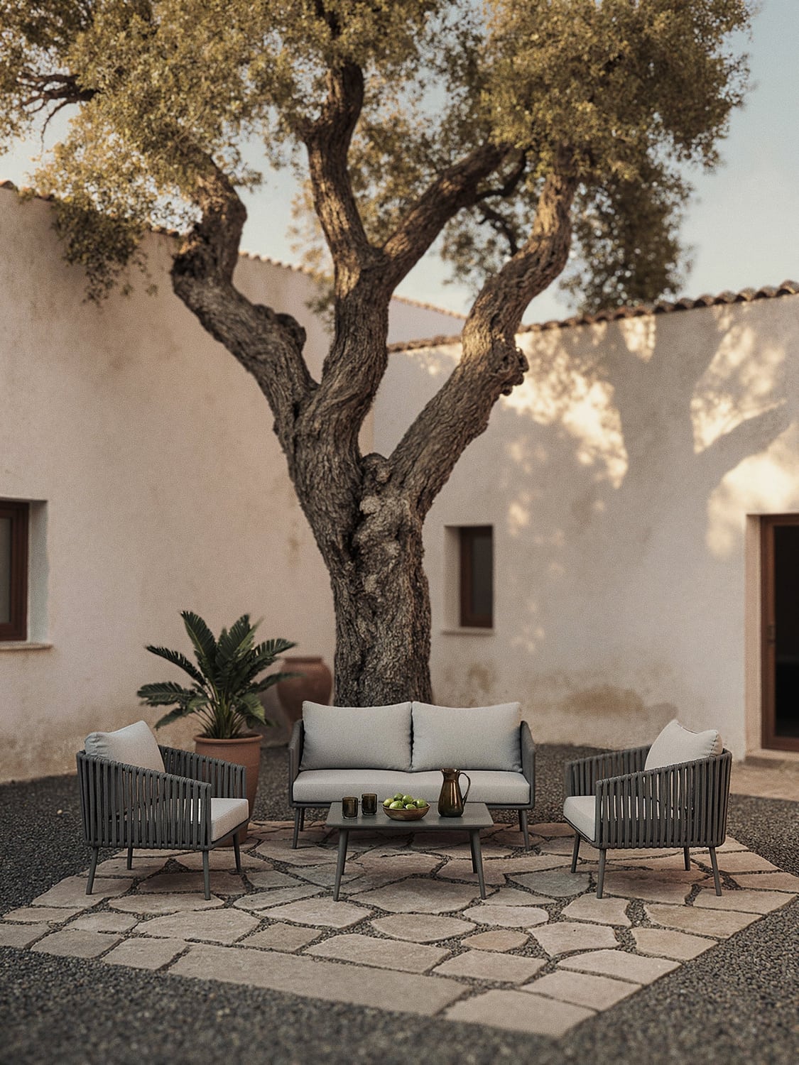 Malo Garden Lounge Set, set of 4 — Mist Grey