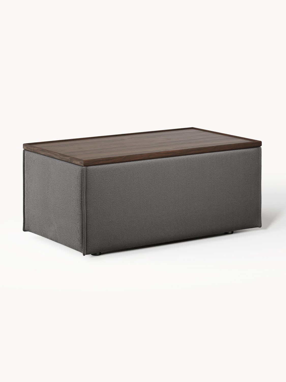 Lennon Sofa Ottoman with Storage — Graphite Grey
