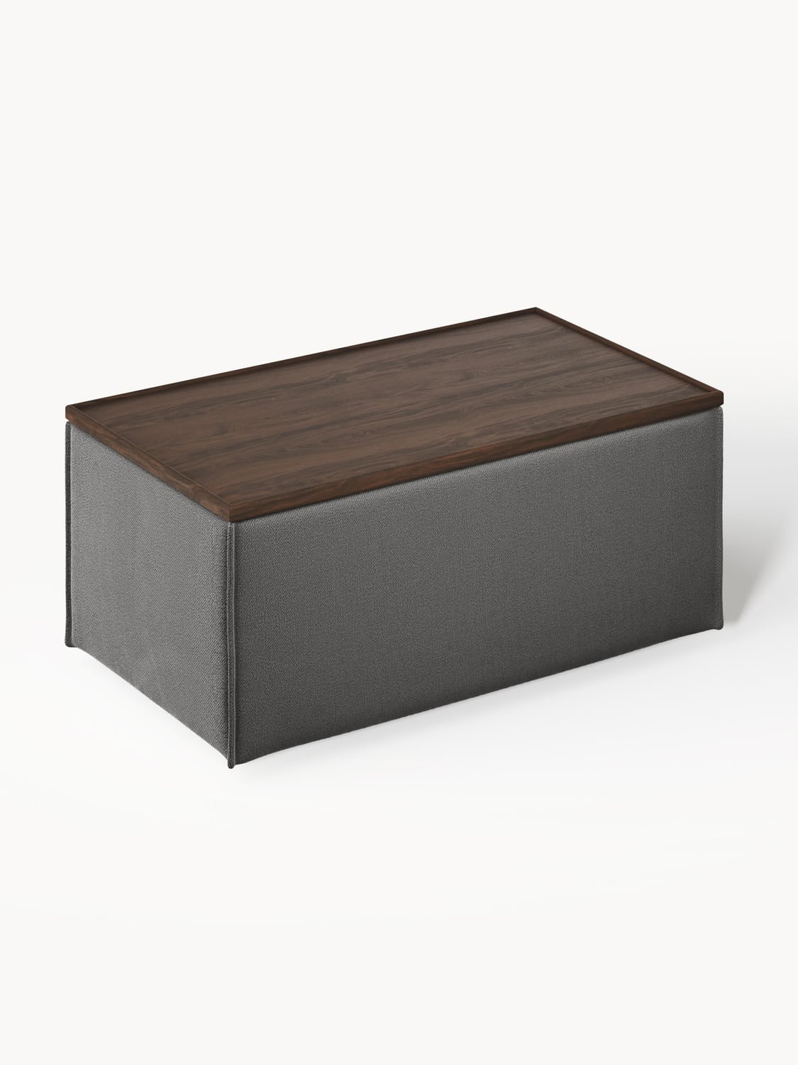 Lennon Sofa Ottoman with Storage — Graphite Grey