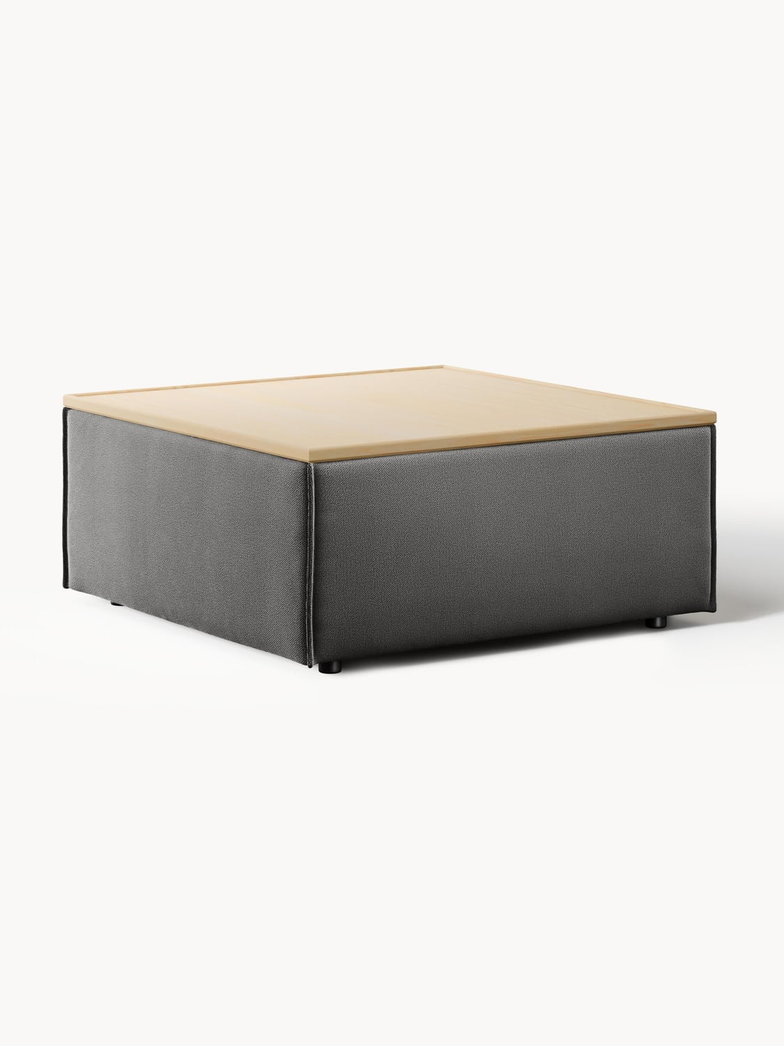 Lennon Sofa Ottoman with Storage — Iron Grey