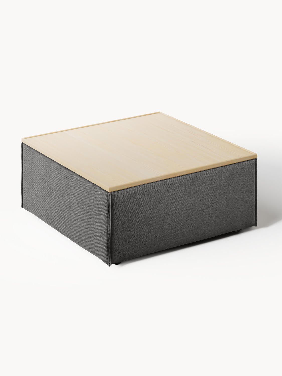 Lennon Sofa Ottoman with Storage — Iron Grey