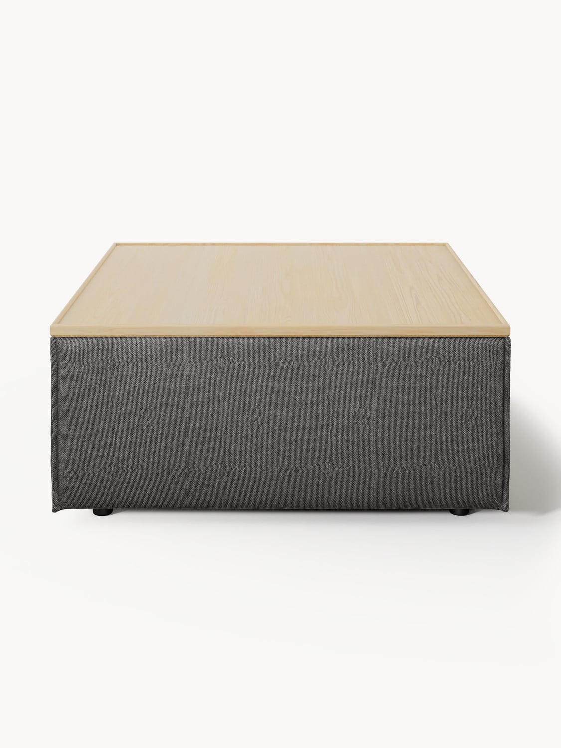 Lennon Sofa Ottoman with Storage — Iron Grey